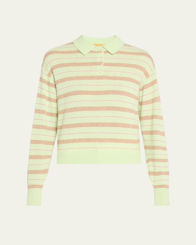 Collegiate Stripe Cashmere Polo